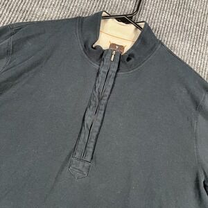 Left Coast Tee Pullover Sweatshirt Mens‎ Large Black Long Sleeve 1/4 Zip Casual